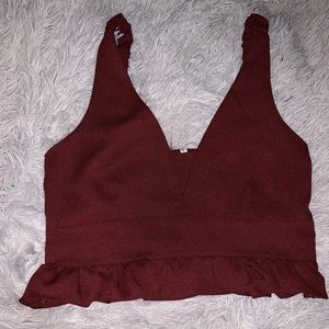 Maroon crop top
